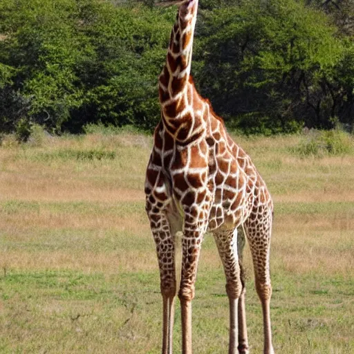 Prompt: giraffe photobomb