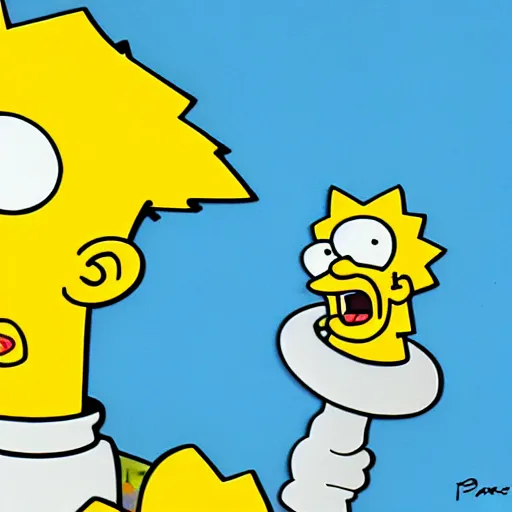 Image similar to bart simpson by pascal blanche