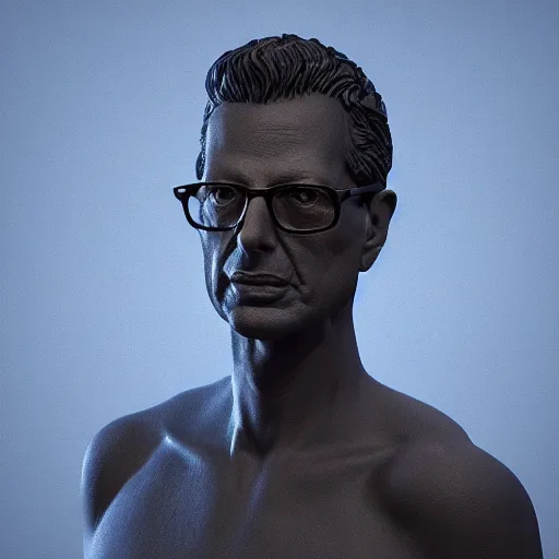 Image similar to hyperrealistic dslr statue of jeff goldblum made of dry navy beans, stunning 8 k octane comprehensive 3 d render, inspired by istvan sandorfi & greg rutkowski & unreal engine, perfect symmetry, dim volumetric cinematic lighting, extremely hyper - detailed, incredibly real lifelike attributes & flesh texture, intricate, masterpiece, artstation, stunning