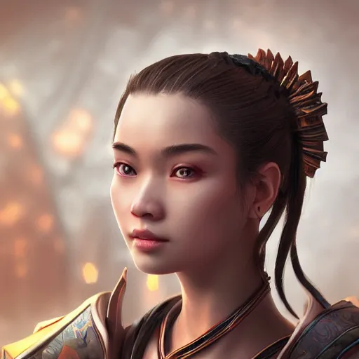 Image similar to portrait of Nezha, digital art, highly detailed, concept art, intricate, sharp focus, Trending on Artstation HQ, deviantart, unreal engine 5, 4K UHD image