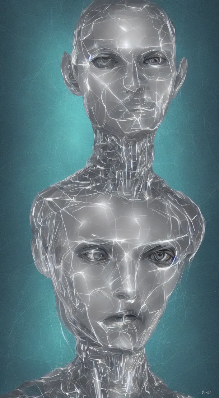 Prompt: AI as a humanoid, digital art