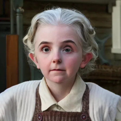 Image similar to Mckenna Grace as an old woman