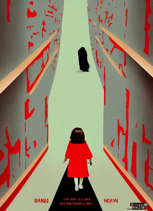 Image similar to movie poster for the shining