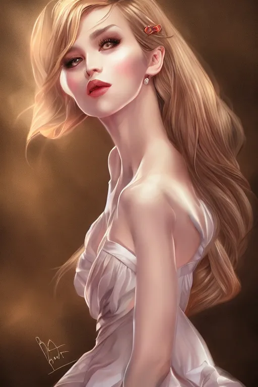 Prompt: Dress portrait by Artgerm and WLOP