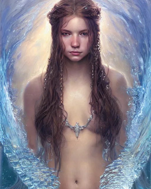 Prompt: mermaid portrait | highly detailed | very intricate | symmetrical | cinematic lighting | award - winning | closeup portrait | painted by donato giancola and mandy jurgens and charlie bowater | featured on artstation