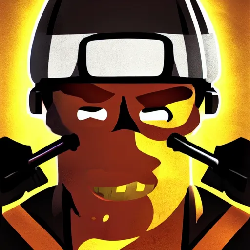 Image similar to a poster art in the style of team fortress 2 dramatic lighting.