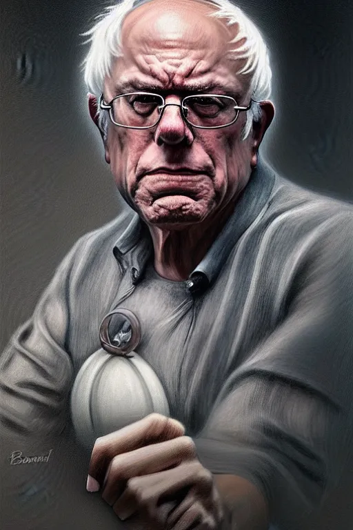 Image similar to portrait of a president bernie sanders posing ultra realistic illustration, a hulking herculean gigachad, bulging muscles, intricate, highly detailed, digital painting, artstation, radiant light, caustics, war hero, concept art, smooth, sharp focus, by gaston bussiere, bayard wu, giger, maxim verehin
