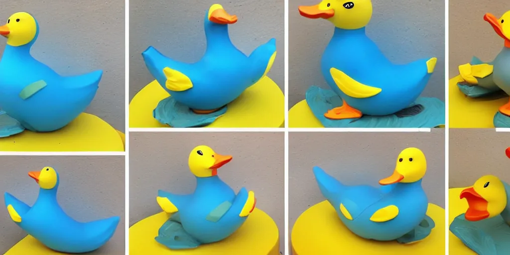 Image similar to evolution of a duck to a rubber duck