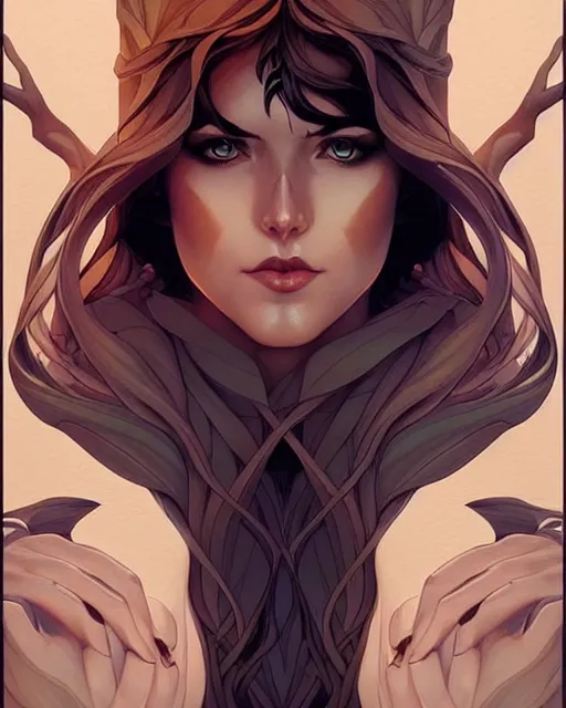 Image similar to artgerm, joshua middleton comic cover art, full body pretty female elven wood elf, symmetrical eyes, symmetrical face, long curly black hair, beautiful forest, rim lighting