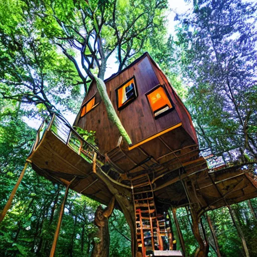 Image similar to treehouse space art