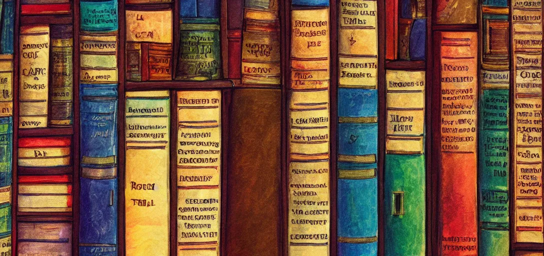 Image similar to close up of a wizard\'s bookshelf, colorful, rule of thirds, award winning, extreme detail, photorealistic digital art, trending on artstation