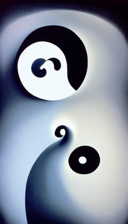 Image similar to Abstract representation of ying Yang concept, by Gottfried Helnwein