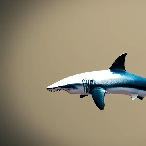 Prompt: giant shark from the blue macro zoom 4 k dark