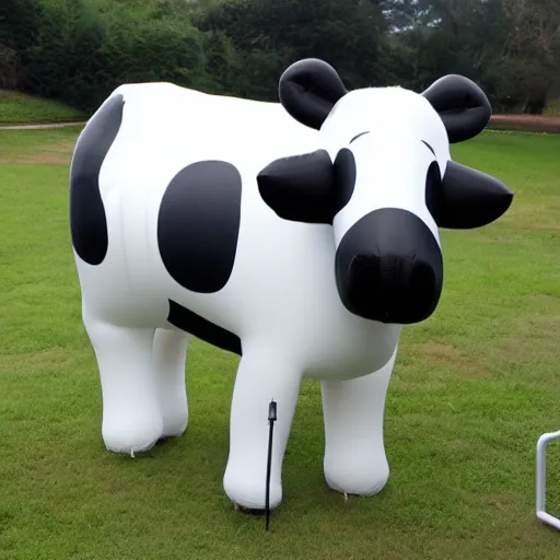 Image similar to an inflatable cow made of rubber