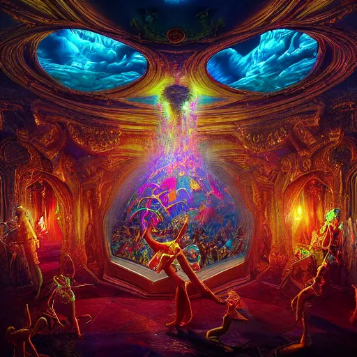Prompt: Photorealistic Dream Carnival in the style of Michael Whelan and Gustave Dore. Hyperdetailed photorealism, 108 megapixels, amazing depth, glowing rich colors, powerful imagery, psychedelic Overtones, 3D finalrender, 3d shading, cinematic lighting, artstation concept art