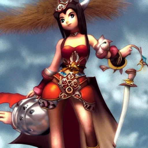 Image similar to princess garnet iconic character in a final fantasy ix