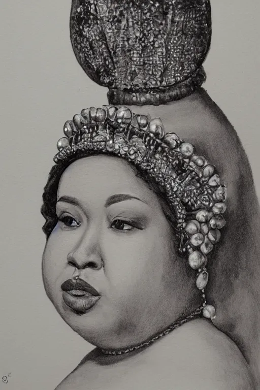 Prompt: detailed portrait of a chubby queen | Mark Zug |