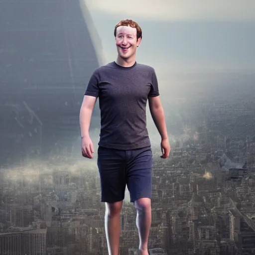 Image similar to mark zuckerberg as an infernal demon, etheral, high detail, matte painting