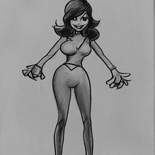 Image similar to milt kahl sketch of victoria justice with kim kardashian body as princess daisy from super mario bros