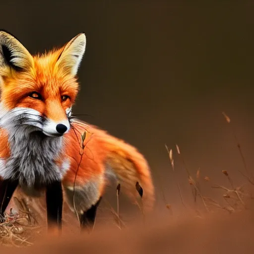 Image similar to a national geographic award winning photograph of a fox, nature photography, 4k, HD
