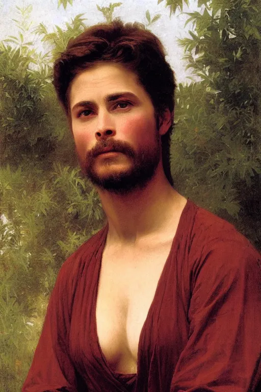 Image similar to portrait of Rob Lowe, bouguereau