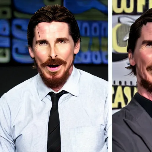 Prompt: Christian Bale as Mr Fantastic