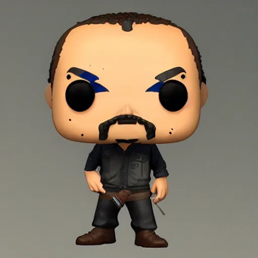Prompt: a funko pop of trevor from gta v