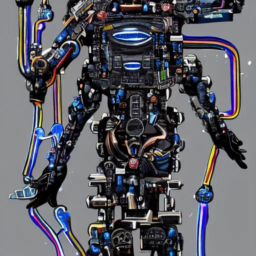 Image similar to steven hawking as a cyborg, cyberpunk, highly detailed, mega detailed