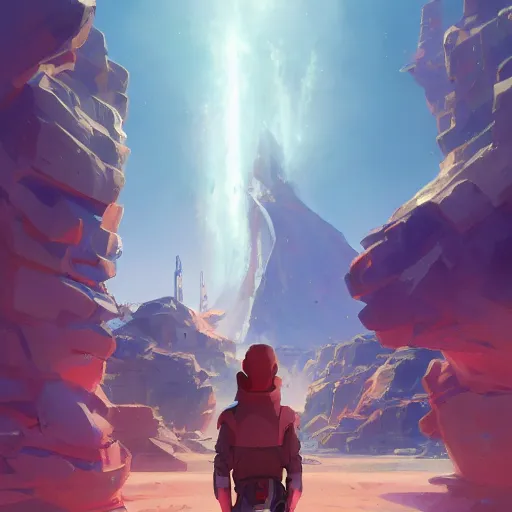 Image similar to hero world close encounters of the third kind, behance hd by jesper ejsing, by rhads, makoto shinkai and lois van baarle, ilya kuvshinov, rossdraws global illumination