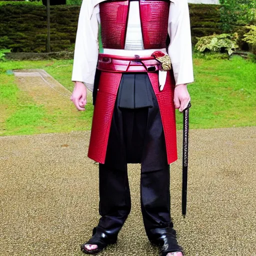 Prompt: max branning dressed as a samurai