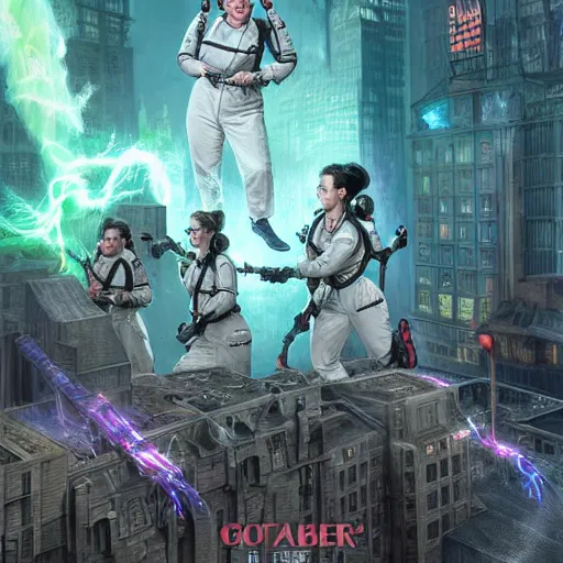 Image similar to ghostbusters : afterlife, highly detailed, d & d, fantasy, hyper detailed, digital painting, trending on artstation, apollo, concept art, sharp focus, illustration, art by artgerm and magali villeneuve and greg rutkowski and michael whelan, cryengine, 8 k realistic atmospheric lighting, frostbite 3 engine, w 1 0 2 4