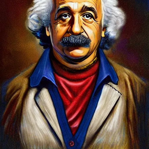 Prompt: colombian einstein portrait