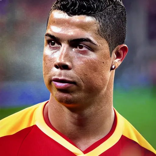 Image similar to ronaldo nazario head and shoulders portrait photograph by mark mann