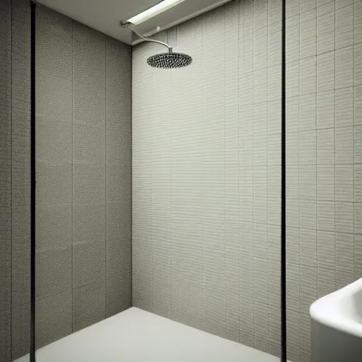 Image similar to still photo of a japanese shower in bathroom, highly detailed, photorealistic portrait, bright studio setting, studio lighting, crisp quality and light reflections, unreal engine 5 quality render