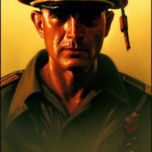 Prompt: a portrait of captain willard in apocalypse now 1 9 7 9 cinematic lighting, photorealistic, octane render, 8 k, depth of field, 3 d, art by artgerm and greg rutkowski and alphonse mucha and uang guangjian and gil elvgren and sachin ten, vietnam war, cinematography by francis ford coppola