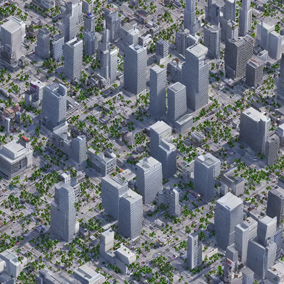 Prompt: Isometric 3D model of tel aviv city, highly detailed, Unreal Engine, Blender, 4K