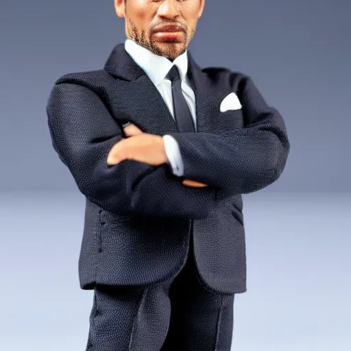 Prompt: CEO action figure, highly detailed, studio lighting