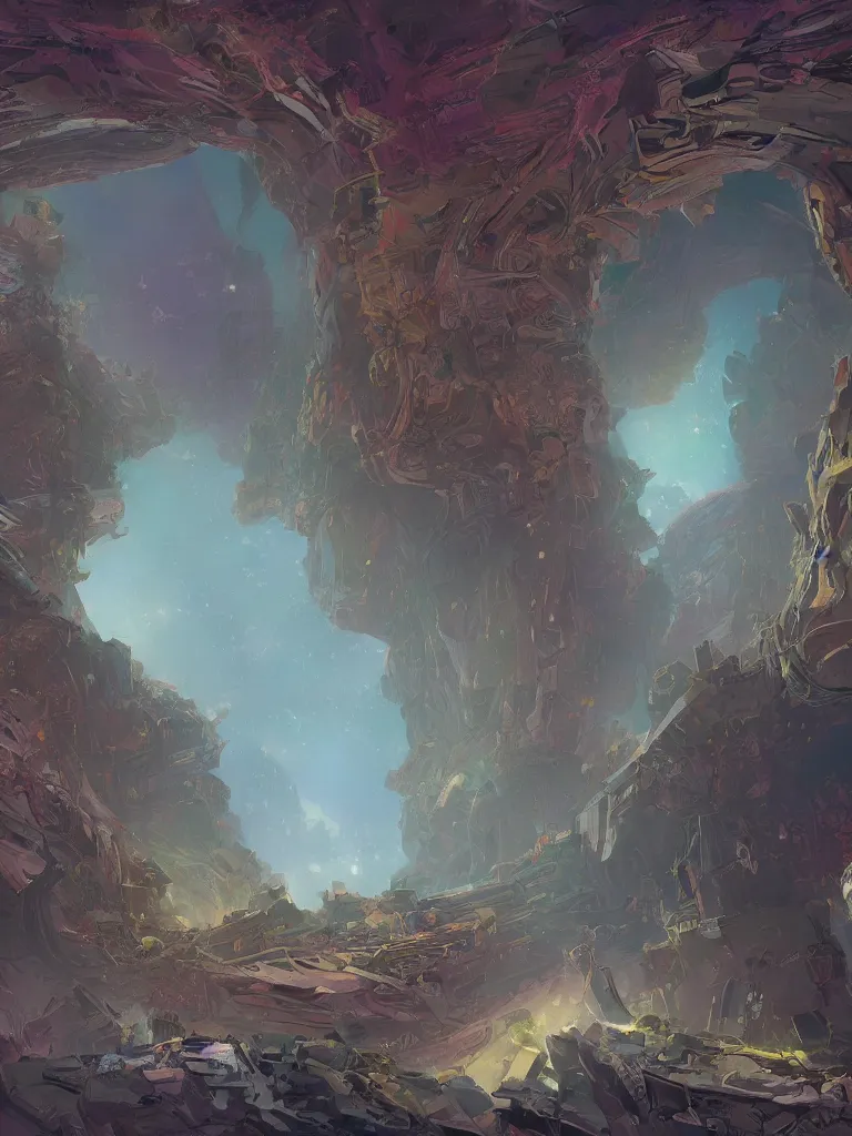 Image similar to fractal by Disney Concept Artists, blunt borders, rule of thirds