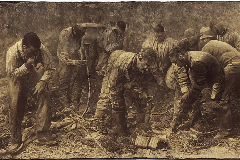 Image similar to men at work, by thomas anshutz and thomas eakins