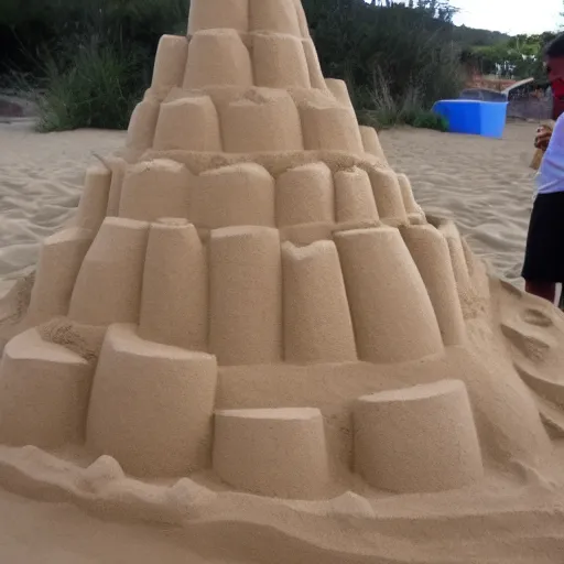 Prompt: it was the best sand castle that he had ever seen