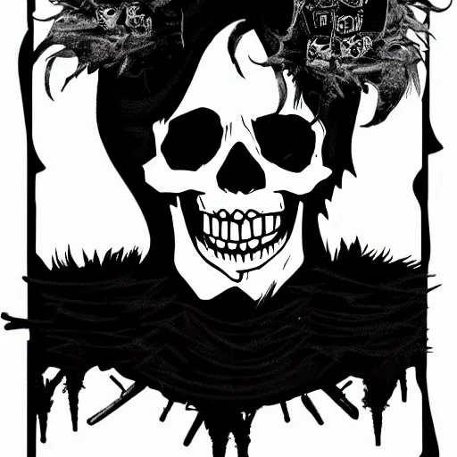 Image similar to punk rock skull, solo