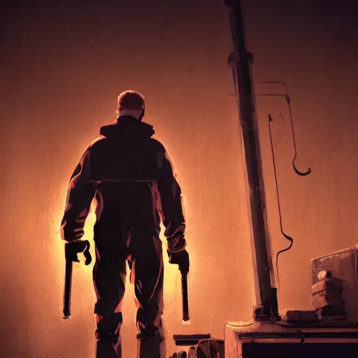 Prompt: high depth, published concept art, halflife 3 gordon freeman standing tall with soft lighting