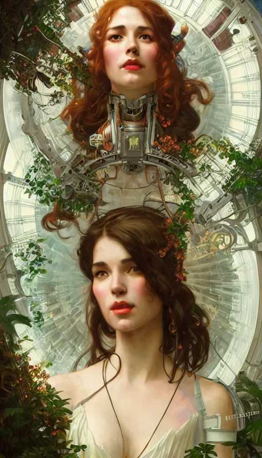 Image similar to hyper realistic time machine schematics, cyberpunk, design on white background, beautiful details, lush foliage, drawn by john singer sargent, tom bagshaw, norman rockwell, alphonso mucha, lolish, trending on artstation