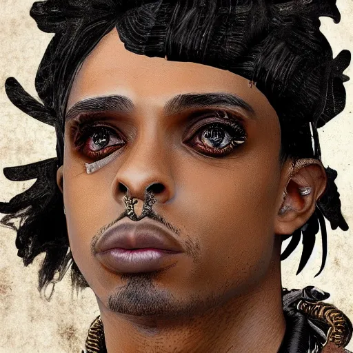 Image similar to playboi carti in steampunk style digital art 4 k the detailed super realistic