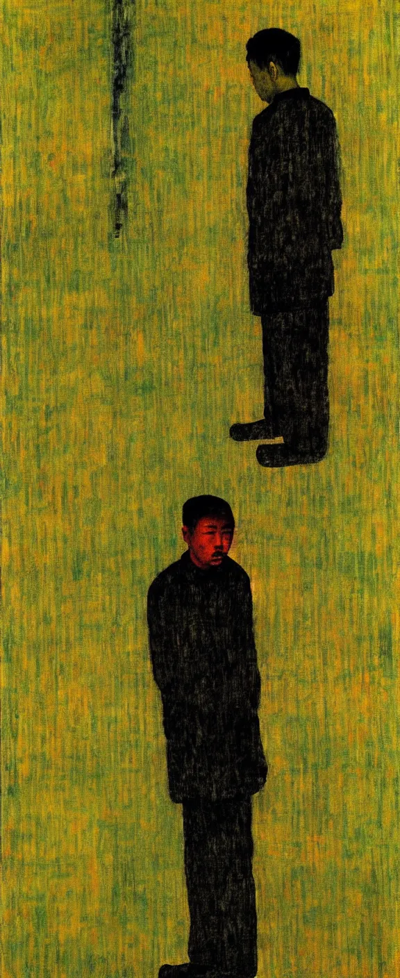 Image similar to chinese prisoner by peter doig, muted colors