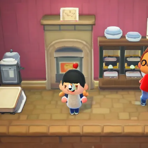 Image similar to baking sourdough in animal crossing for switch