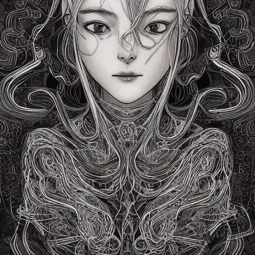 Prompt: the portrait of an absurdly beautiful, graceful, elegant, and sophisticated mature anime woman made of garlic bulbs, an ultrafine detailed illustration by james jean, intricate linework, bright colors, final fantasy, behance contest winner, vanitas, angular, altermodern, unreal engine 5 highly rendered, global illumination, radiant light, detailed and intricate environment