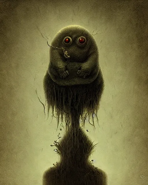 Prompt: a surreal painting of a strange creature by anton semenov