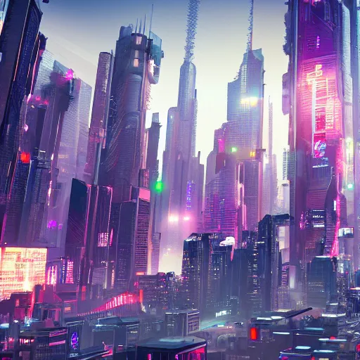 Prompt: cyberpunk city