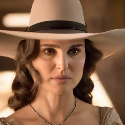 Image similar to still of early 2 0 s natalie portman in westworld tv series